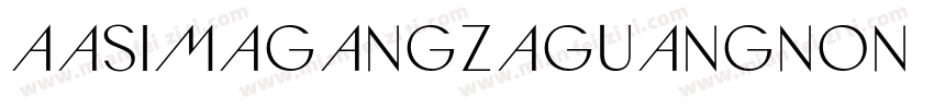 AaSimagangzaguangNon CommercialUse字体转换